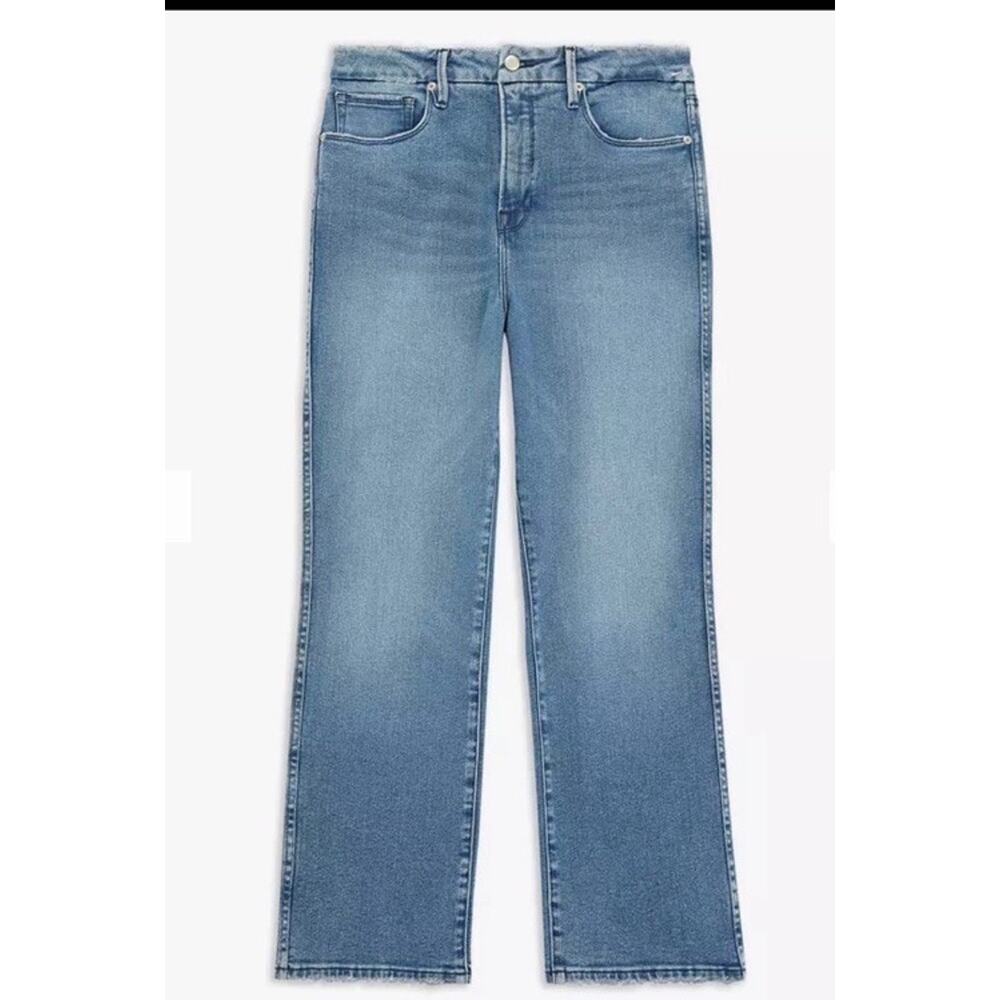 Good American Style GCSNF602T Good Curve Straight Jeans Blue858 Sz 8/29